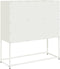 vidaXL - Dressoir - 100,5x39x107 - cm - koudgewalst - staal - wit