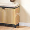 SoBuy FSR201-N - Schoenenbank - Inklapbaar design - Zwart en licht hout 60x24x50 cm