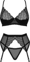 Obsessive - Chemeris Driedelige Set - Zwart