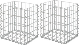 vidaXL - Schanskorven - 2 - st - 30x30x40 - cm - gegalvaniseerd - staal