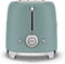 SMEG TSF01EGMEU - Broodrooster - 950W 2 sleuven 6 bruining-niveaus - Mat Emerald Green