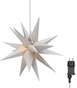 Goobay LED 3D Christmas star, Ø 56 cm, 4.5 V outdoor transformer - outdoor star with timer and 18 po