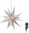 Goobay LED 3D Christmas star, Ø 56 cm, 4.5 V outdoor transformer - outdoor star with timer and 18 po