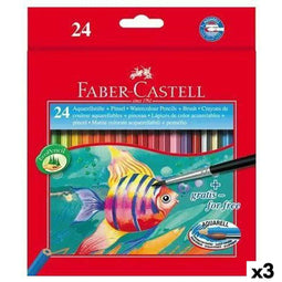 Aquarel Kleurpotloden Faber-Castell Multicolour 3 Onderdelen
