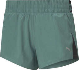 PUMA Run Cooladapt Woven 3" - Sportshorts Dames - Maat L - Groen