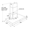 ETNA AB690RVS - Wandschouw afzuigkap - 90 cm - RVS - 620 m³/h
