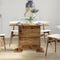 vidaXL - Eettafel - Oud - Hout - 110x60x75 - cm - Bewerkt - Hout