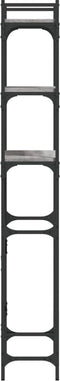 vidaXL - Wasmachinerek - 67x25x163 - cm - bewerkt - hout - grijs - sonoma