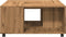 vidaXL - Salontafel - 80x80x40 - cm - bewerkt - hout - artisanaal - eikenkleur