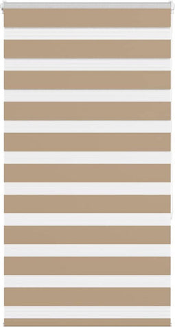 vidaXL - Zebra - Blind - 90x150 - cm - stofbreedte - 85,9 - cm - polyester - zandbruin