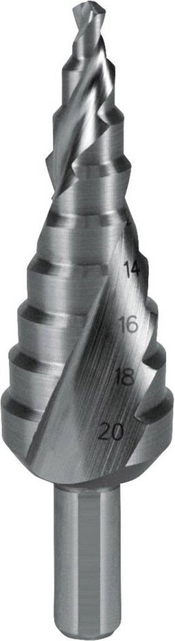 RUKO 101051E - Getrapte boor HSS Co 5 4-20 mm - Hoge taaiheid en hittebestendigheid (1 stuk)