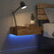 vidaXL - Nachtkastje - 60x35 - cm - spaanplaat - oud - hout