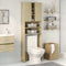 vidaXL - Wasmachinekast - 64x25,5x190 - cm - sonoma - eikenkleurig