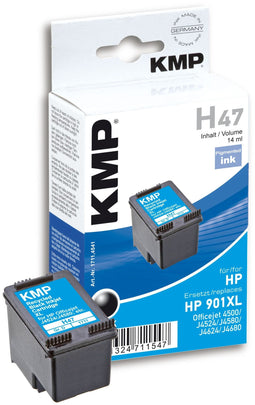 KMP H47 - Inktcartridge - Compatibel met HP OfficeJet 4500 Series - Zwart
