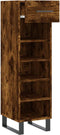 vidaXL - Schoenenkast - 30x35x105 - cm - bewerkt - hout - gerookt - eikenkleurig