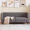 vidaXL - Tweezitsbank - Chesterfield-stijl - kunstleer - grijs