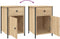 vidaXL - Nachtkastjes - 2 - st - 40x42x60 - cm - bewerkt - hout - sonoma - eikenkleurig