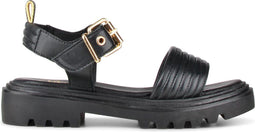 PS Poelman SATURNOS - Dames Sandalen - Chunky - Zwart - Maat 38