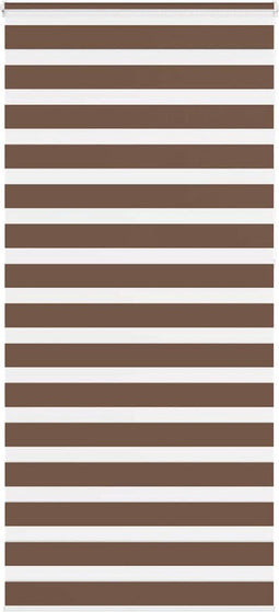 vidaXL - Zebra - rolgordijn - 100x230 - cm - stofbreedte - 95,9 - cm - polyester - bruin