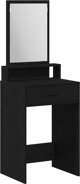 vidaXL - Kaptafel - met - Lades - - - Zwart - Eiken - - - 50x41x140 - cm