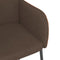 vidaXL - Eetkamerstoelen - 2 - st - stof - en - kunstleer - bruin