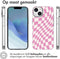 iMoshion Hoesje Geschikt voor iPhone 14 Hoesje Siliconen - iMoshion Design hoesje - Roze / Retro Pink Check