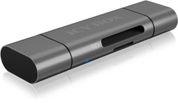 Icy Box IB-CR201-C3 - Geheugenkaartlezer - USB 3.2 Gen 1 Type-C - Antraciet