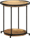 vidaXL - Bijzettafel - Ø55x60 - cm - massief - mangohout