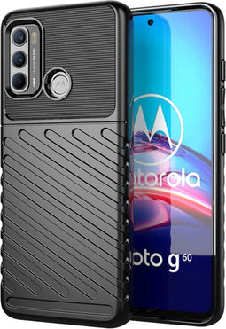 imoshion Hoesje Geschikt voor Motorola Moto G60 Hoesje Siliconen - imoshion Thunder Backcover - Zwart