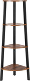 Houten Hoekkast met 4 Niveaus - Vintage Bruin