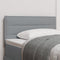 vidaXL - Hoofdbord - met - Lijnen - Design - - - Lichtgrijs - - - 90 - cm - - - Stof