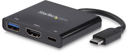 StarTech CDP2HDUACP - USB-C multiport adapter - HDMI USB 3.0 60W PD - Zwart