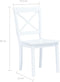 vidaXL - Eetkamerstoelen - 2 - st - massief - rubberwood - wit