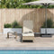 vidaXL - Ligbed - met - Kussen - Beige - Poly - Rattan