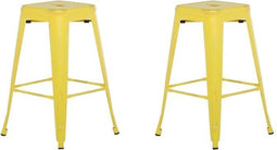 Beliani CABRILLO - Barkruk - Geel - Staal