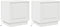 vidaXL - Nachttafels - met - LED - Verlichting - 2 - stuks - Wit - 44x34,5x45 - cm