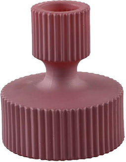 PTMD Gynna Ronde Kandelaar - H9 x Ø8 cm - Glas - Donkerpaars