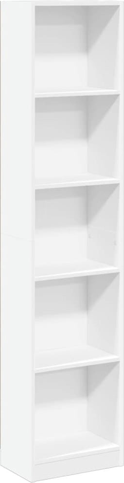 vidaXL - Boekenkast - 40x24x176 - cm - bewerkt - hout - wit