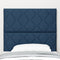 vidaXL - Hoofdbord - met - een - Diamantblokontwerp - in - Blauw - - - 100 - cm - Stoffen - Hoofdbord