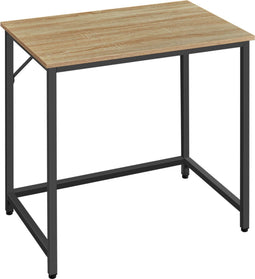 Bureau - SONOMA - Stalen Frame, Stabil en Praktisch, Perfect voor Studentekamer, Jeugdkamer of Kantoor, Kleur: Eiken Sonoma en Zwart, 80 x 50 x 76 cm, Max. 50 kg