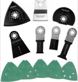 Multiblade - Multitool Starterset - 10 zaag- en schuuraccessoires - Grijs