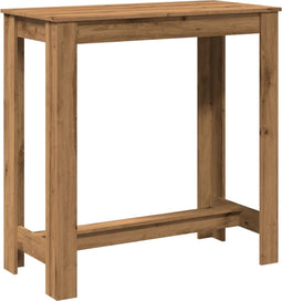 vidaXL - Bartafel - 102x50x103,5 - cm - bewerkt - hout - artisanaal - eikenkleurig