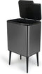 Umuzi Cleaning Push bin - Prullenbak 36L - Dubbele compartimenten - Metaal Grijs