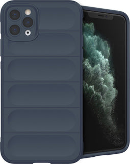 iMoshion Hoesje Geschikt voor iPhone 11 Pro Max Hoesje Siliconen - iMoshion EasyGrip Backcover - Donkerblauw