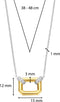 TI SENTO Dames Ketting - 925 zilver - Zirkonia met geel verguld - Maat 42 - 34027ZY