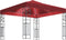 vidaXL - Prieel - met - LED-lichtslinger - 3x3 - m - wijnrood