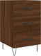 vidaXL - Nachtkastje - 40x40x66 - cm - bewerkt - hout - bruin - eikenkleur