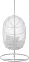 J-Line hangstoel Ovaal - staal - wit