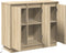 vidaXL - Dressoir - met - LED - in - Sonoma - Eiken - 90x32x75 - cm - van - Bewerkt - Hout