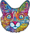 UNIDRAGON Houten Puzzel Voor Volwassenen Dier - Indrukwekkende Kat - 200 stukjes - Medium 26x29 cm